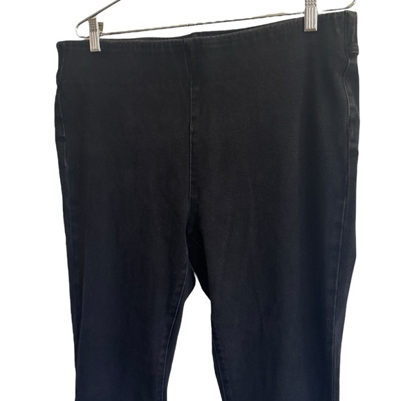 Soft Surroundings Black Ultimate Denim Pull-On Pants, Size L - Picture 3 of 7